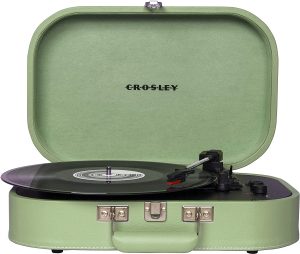 Crosley CR8009A SEA Discovery Vintage Bluetooth 3 Speed Belt Driven Suitcase Turntable