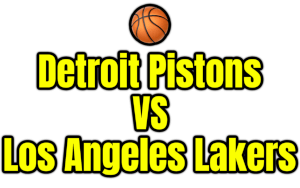 Detroit Pistons VS Los Angeles Lakers PNG