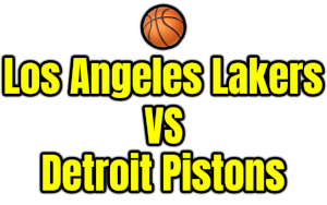 Los Angeles Lakers VS Detroit Pistons PNG