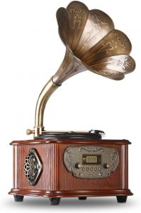 LuguLake All in One Vintage Phonograph Gramophone