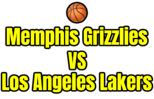 Memphis Grizzlies VS Los Angeles Lakers PNG