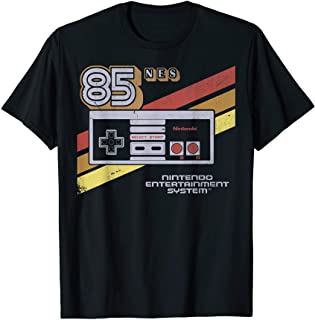 Nintendo NES Controller Retro Stripe 85 Graphic T Shirt