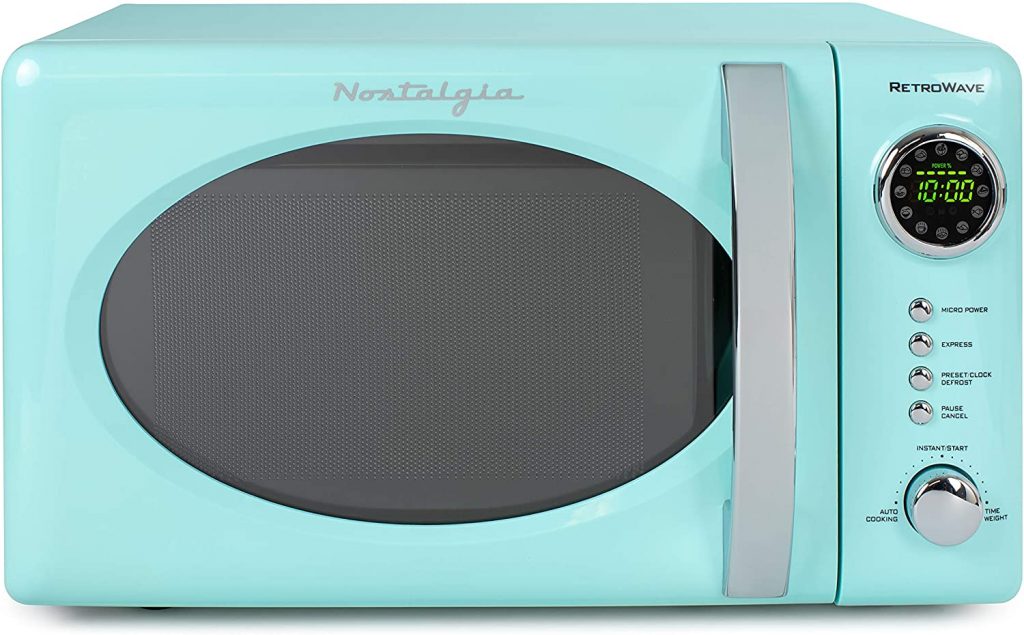 Nostalgia RMO7AQ Retro 0.7 cu ft 700 Watt Countertop Microwave Oven