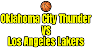 Oklahoma City Thunder VS Los Angeles Lakers PNG
