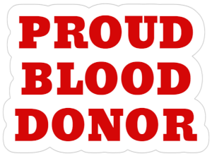 PROUD BLOOD DONOR PNG