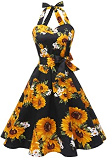 Retro Sunflower Cocktail Dress