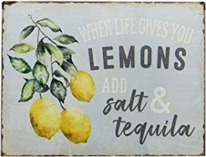Retro Wall Sign When Life Gives You Lemons