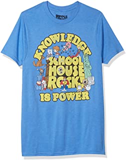Ripple Junction Schoolhouse Rock Knowledge is Power Logo Group Adult T Shirt