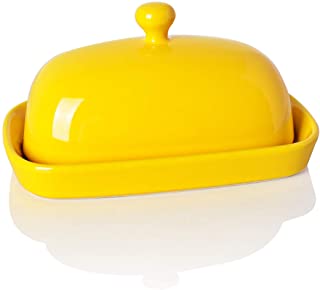 SWEEJAR Ceramics Butter Dish with Lid Keeper