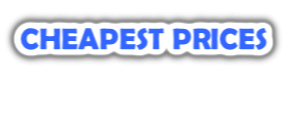cheapest prices blue text PNG
