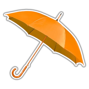 orange umbrella PNG